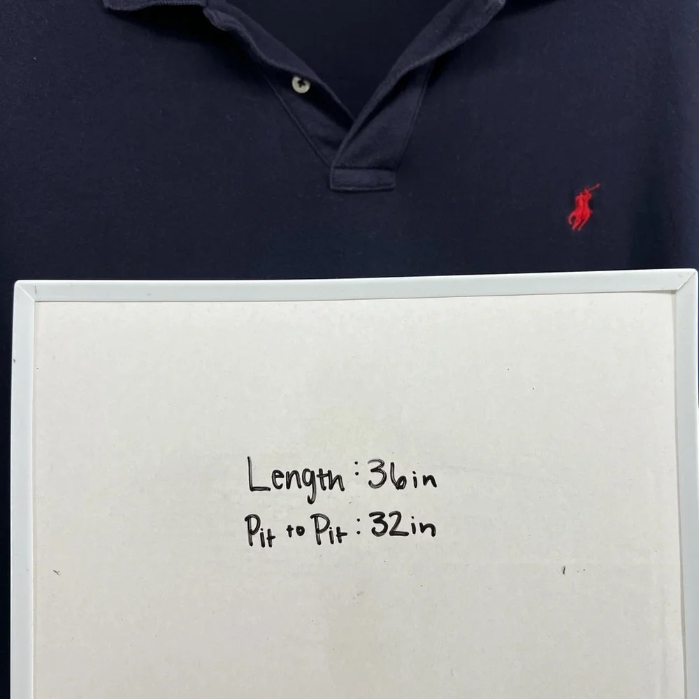Polo Ralph Lauren Sz XXL‎ Navy Long Sleeve Polo Shirt